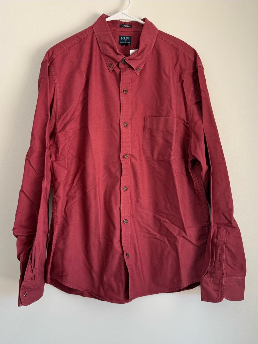 NWT J. Crew Slim Untucked Broken-in Organic Cotton Oxford Shirt Size XL